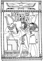A coloring page of the old egypt